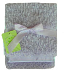Grape Sherbert Chenille and Satin Burpcloth Set of 3
