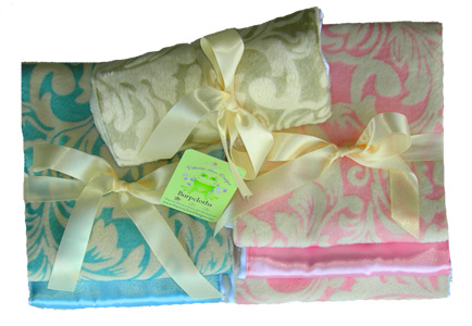 Minky Fleur Burpcloth Set of 3