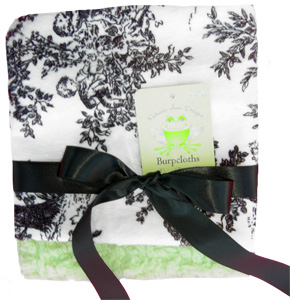 Minky Paradise Toile Burpcloth Set of 2
