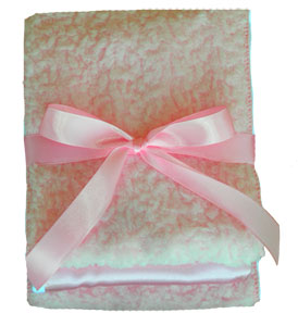 Bubblegum Pink Chenille and Satin Burpcloth Set of 3