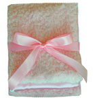 Bubblegum Pink Chenille and Satin Burpcloth Set of 3