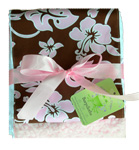 Pink & Chocolate Hibiscus Burpcloth Set of 2