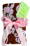 Pink & Chocolate Hibiscus Burpcloth