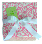 Pink Hibiscus Burpcloth Set of 2