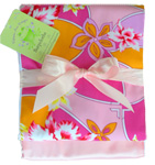 Pink & Tangerine Hibiscus Burpcloth Set of 2