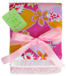 Pink & Tangerine Hibiscus Burpcloth Set of 3