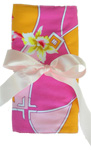 Pink & Tangerine Hibiscus Burpcloth