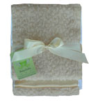 Cafe Au Lait Chenille and Satin Burpcloth Set of 3