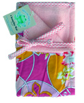 Pink & Tangerine Hibiscus Changing Mat