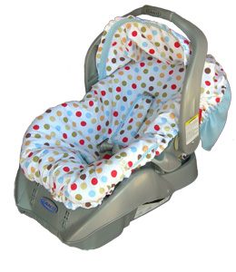 Cocoa Sky Dot Infant Carseat Cover