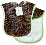 Cheetah Reversible Bib