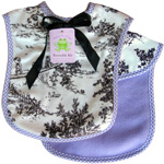 Minky Paradise Toile Reversible Bib