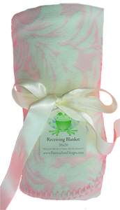 Minky Fleur Receiving Blanket