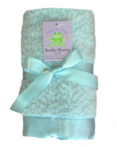 Cotton Candy Blue Stroller Blanket