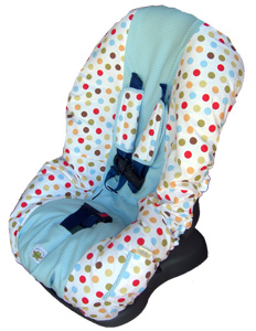 Cocoa Sky Dot Toddler Carseat Cover