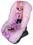 Pink & Tangerine Hibiscus Toddler Carseat Cover
