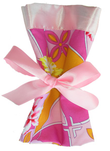 Pink & Tangerine Hibiscus Travel Silkie