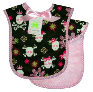 Sweet Skull Reversible Bib