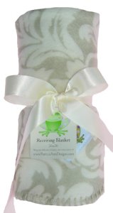 Minky Fleur Receiving Blanket