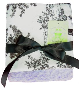 Minky Paradise Toile Burpcloth Set of 2