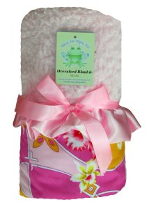Pink & Tangerine Hibiscus Oversized Blanket
