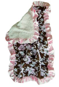 Pink & Chocolate Hibiscus Indulgence Blanket