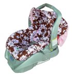 Pink & Chocolate Hibiscus Infant Carseat Cover