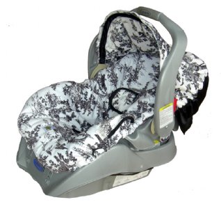 Minky Paradise Toile Infant Carseat Cover
