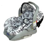 Minky Paradise Toile Infant Carseat Cover