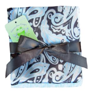 Satin Paisley Burpcloth Set of 2