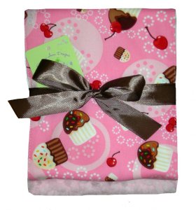 Cherry Cupcake Burpcloth Set of 2