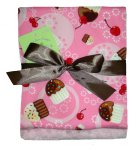 Cherry Cupcake Burpcloth Set of 2
