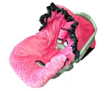 Minky Dot Infant Carseat Cover