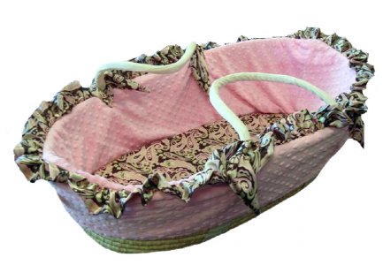 Satin Paisley Moses Basket