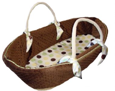 Satin Dot Moses Basket