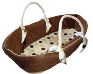 Satin Dot Moses Basket