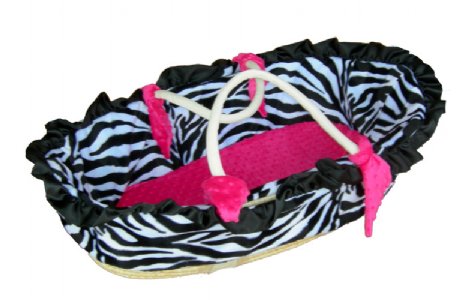 Zebra Moses Basket-moses, basket, sleep, travel, bed, crib