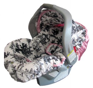 Minky Paradise Toile Infant Carseat Cover
