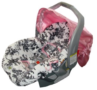 Minky Paradise Toile Infant Carseat Cover