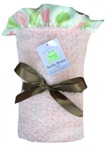 Satin Dot Stroller Blanket