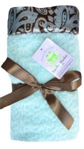 Satin Paisley Stroller Blanket