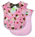 Cherry Cupcake Reversible Bib