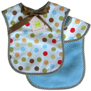 Cocoa Sky Dot Reversible Bib