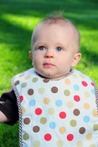 Cocoa Sky Dot Reversible Bib