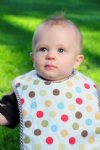 Cocoa Sky Dot Reversible Bib