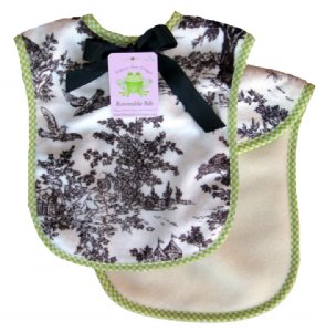 Minky Paradise Toile Reversible Bib