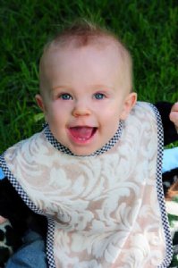 Minky Fleur Reversible Bib