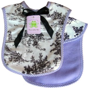 Minky Paradise Toile Reversible Bib