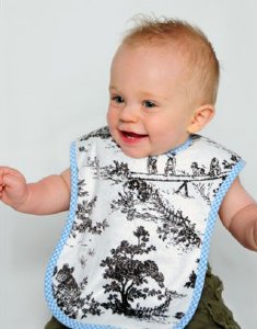 Minky Paradise Toile Reversible Bib