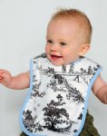 Minky Paradise Toile Reversible Bib